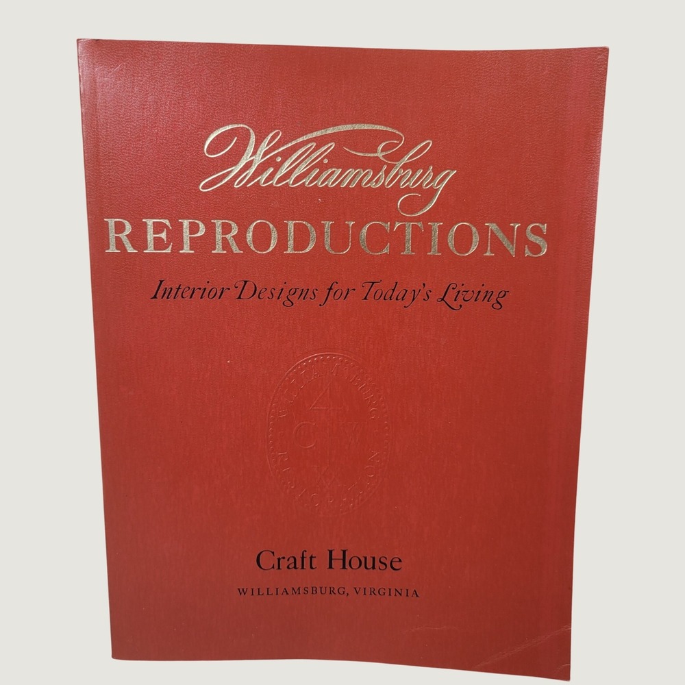 Vintage 1973 Williamsburg Reproductions Craft House Interior Design Catalog Book